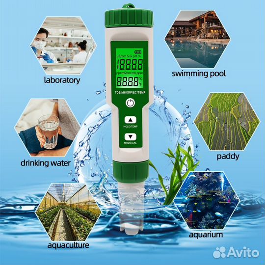 PH TDS EC ORP temp 5в1