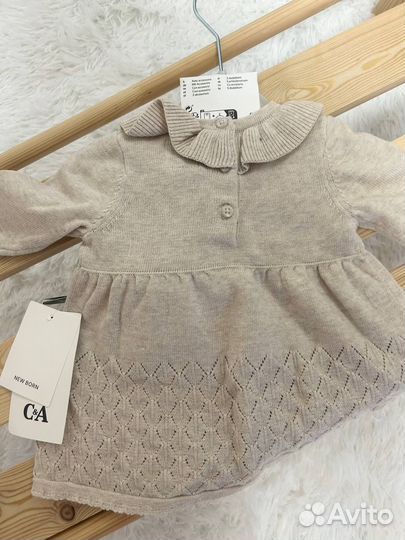 Платье вязанное на девочку C&A 56,74р