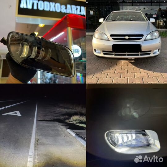LED линзованые птф шевроле лачетти хетчбэк 50ватт