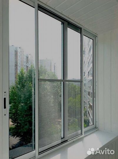 Алюминиевые раздвижные окна на балкон