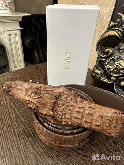 Ремень женский кожа крокодил