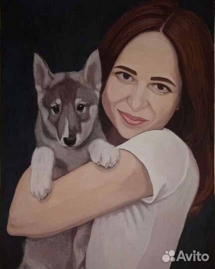 Роспись стен. Картина маслом. Портрет по фото