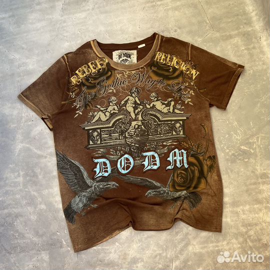 Винтажная футболка Affliction Gothic type y2k