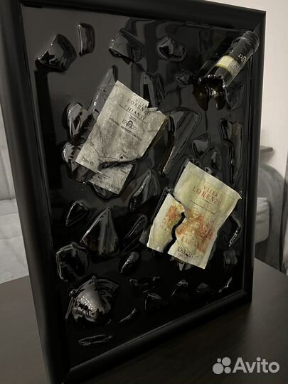 Картина из битой бутылки