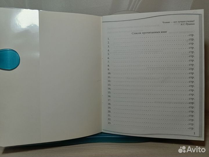 Читательский дневник 