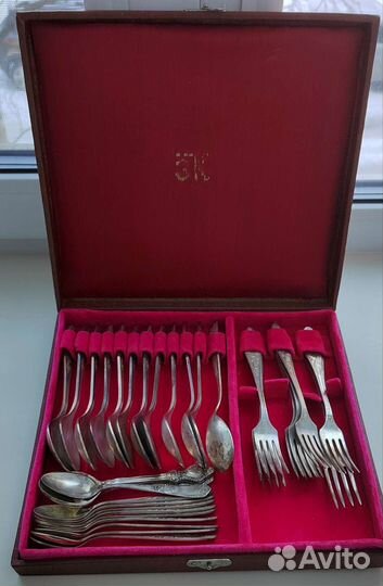Набор столовых приборов мельхиор СССР