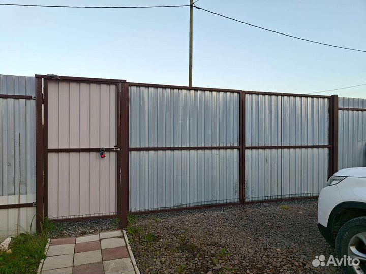 Каркас распашных ворот и калитка