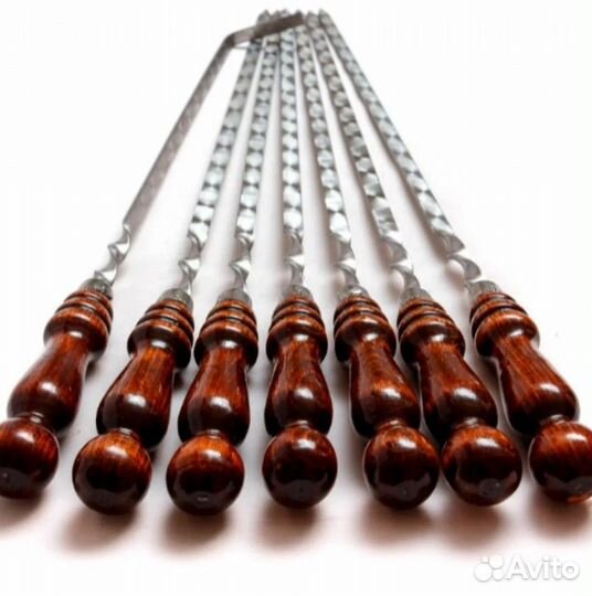 Шампура 40 см с деревянной ручкой