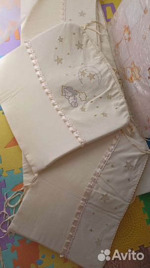 Матрас детский 120 на 60 + бортики и балдахин