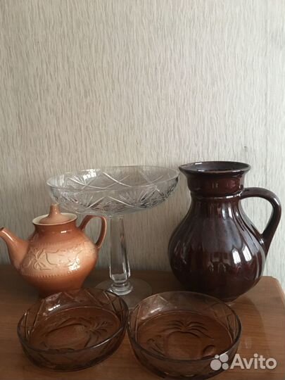 Ваза для фруктов, салатницы, чайник, кувшин СССР