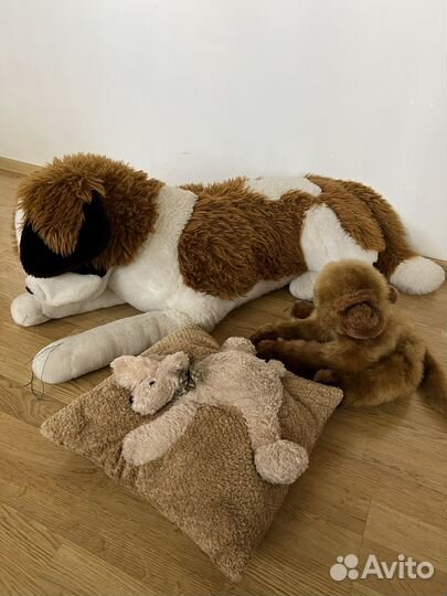 Игрушки мягкие собака обезьяна б/у