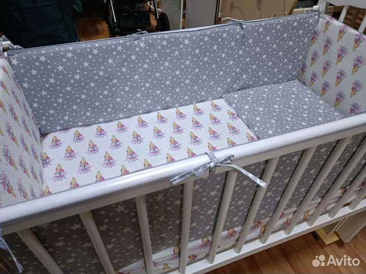 Комплект в детскую кроватку до 3 лет 6 предметов