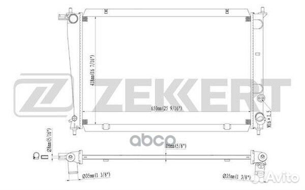 Радиатор охл. дв. Hyundai H-1 00- mk1227 Zekkert