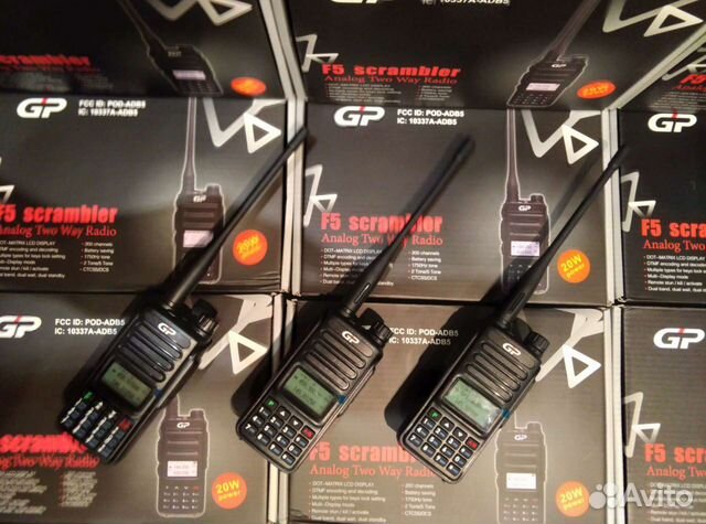 Рация GP F5 scrambler до 20w VHF+UHF C-type объявление продам