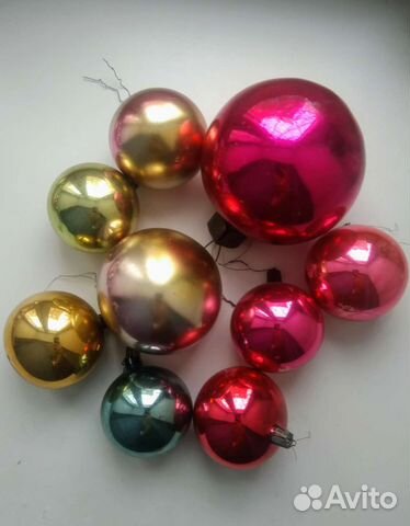 Елочные игрушки СССР шары большие