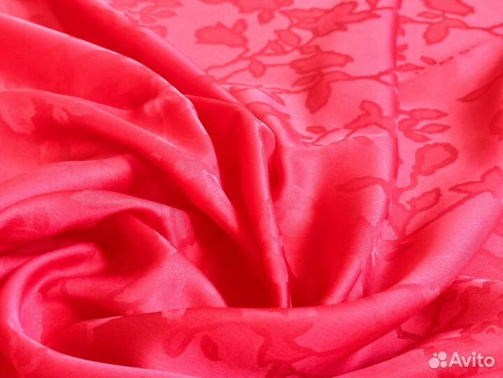 Платок Шелковый Жаккардовый Коралл 12 расцветок