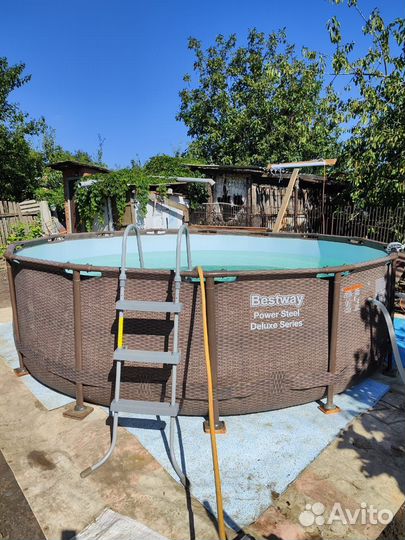 Каркасный бассейн 427х107 ротанг