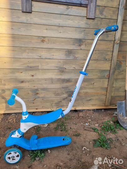 Самокат детский трехколесный с сиденьем