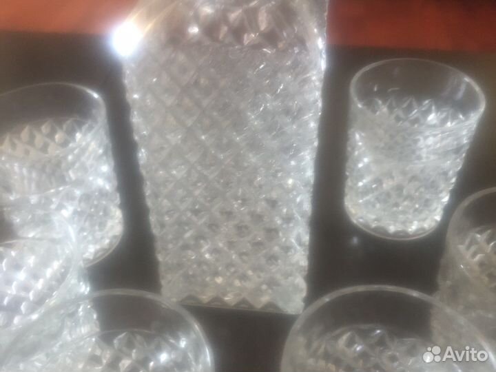 Хрустальный набор. Штоф и 6 стаканов