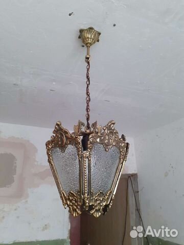 Люстра СССР бронза