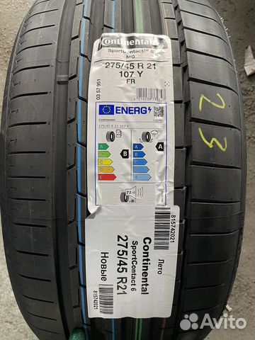 Continental SportContact 6 275/45 R21 и 315/40 R21 107Y