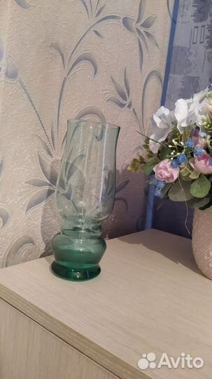 Ваза цветное стекло СССР