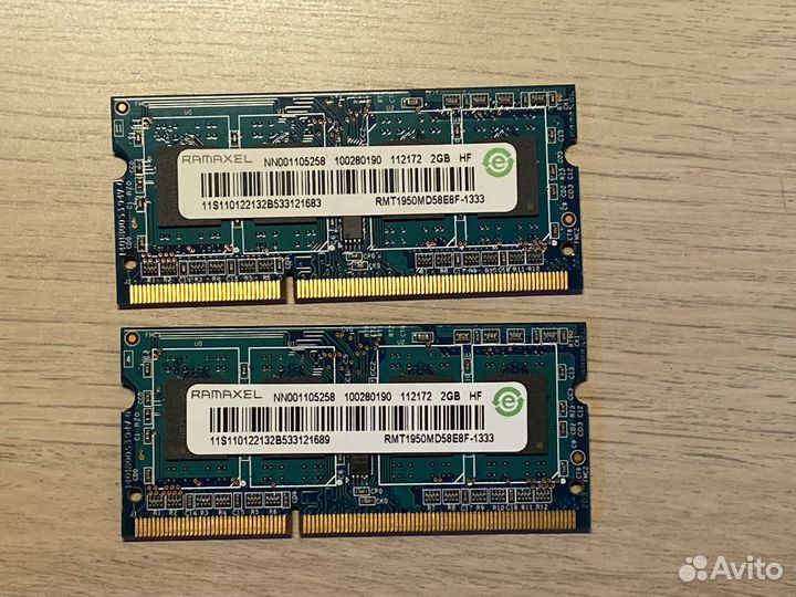 Оперативная память для ноутбука DDR3 2GB