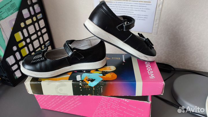 Туфли для девочки 30 размер черные