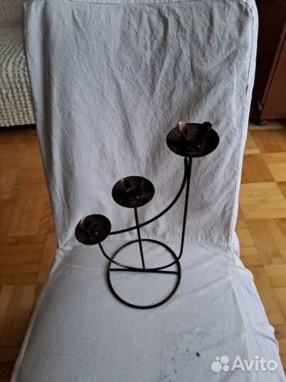 Подсвечник ритуальный металлический