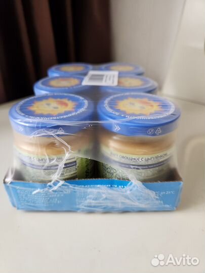 Детское пюре Цыплёнок и овощи упаковка 6 штук