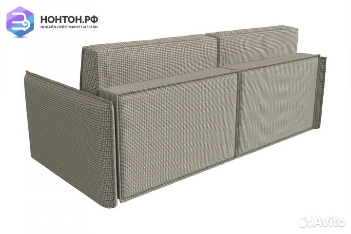 Диван еврокнижка Либерти рогожка корфу бежевая