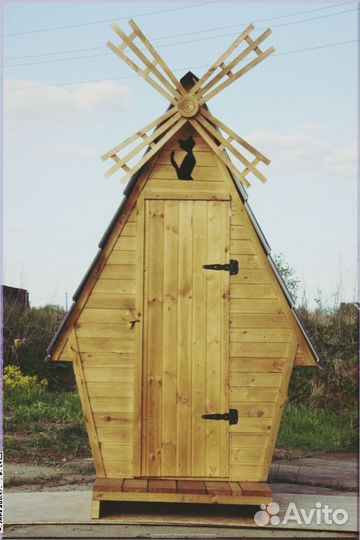 Дачный туалет с декором и установкой RUL