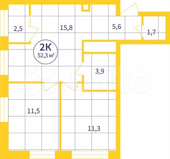 2-к. квартира, 51,1 м², 14/25 эт.