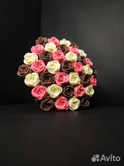 Розы из Бельгийского Шоколада - 37 шт в Букете