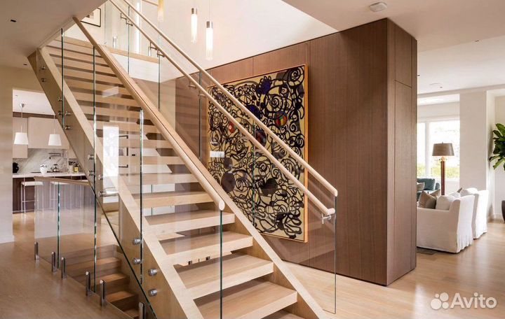 Стеклянные ограждения лестниц