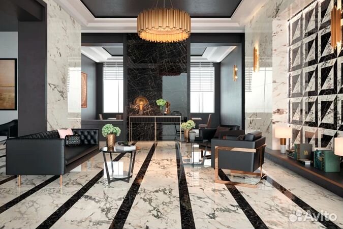 Плитка керамогранит 120x60 серый, коричневый