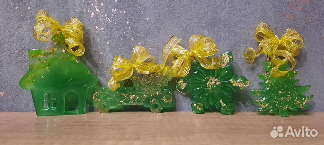 Новогодние игрушки из эпоксидной смолы