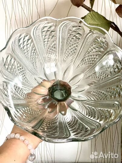 Ваза для фруктов на ножке СССР