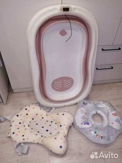 Ванночка для купания складная с термометром