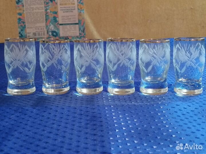 Стопки золочение 6 шт СССР