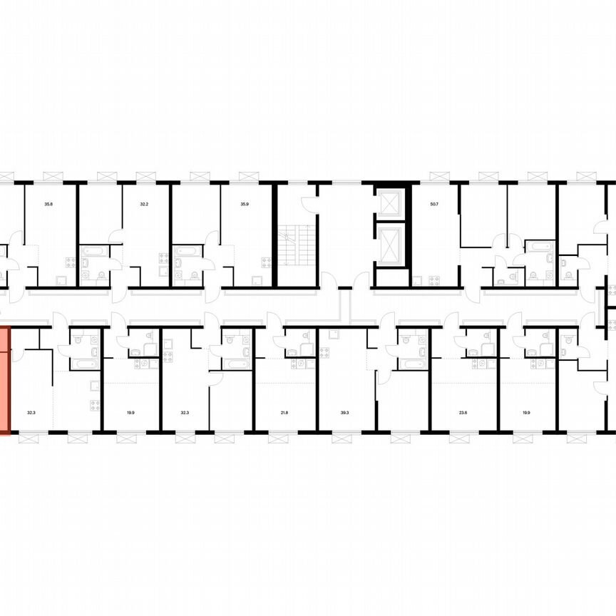 2-к. квартира, 62,7 м², 5/16 эт.