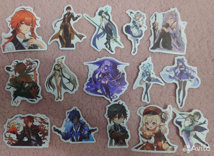 Наклейки стикеры Геншин Genshin impact