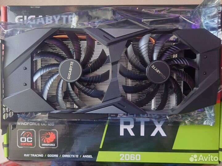 Видеокарта gigabyte RTX 2060 windforce OC 12G