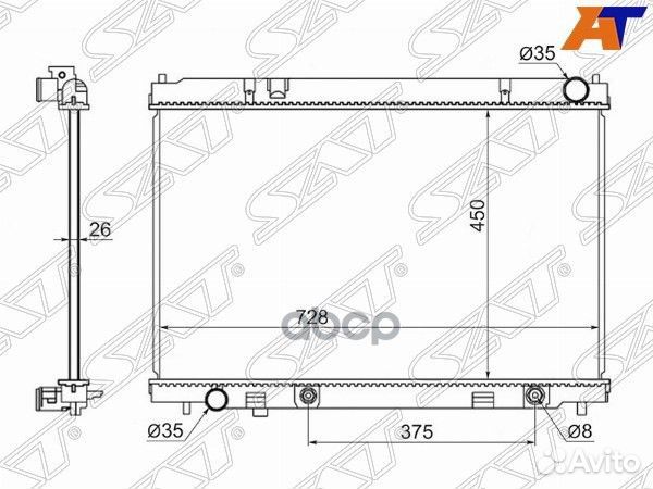 Радиатор Infiniti M35 04-10 / M45 07-10 / Nissa