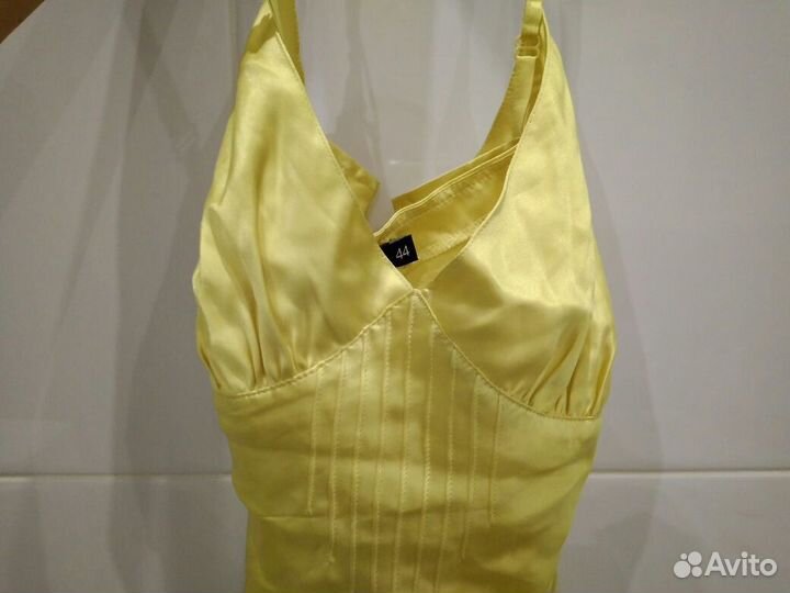 Топ желтый шелк savage