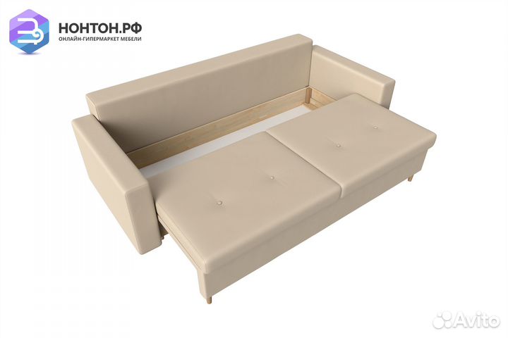 Диван пантограф Белфаст экокожа бежевая