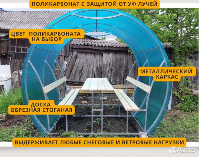 Беседка из поликарбоната