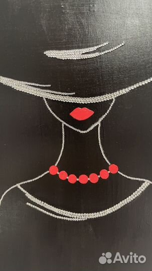 Картина критсалами 30х40