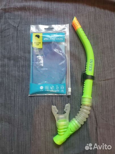 Шапочка и трубка для плавания