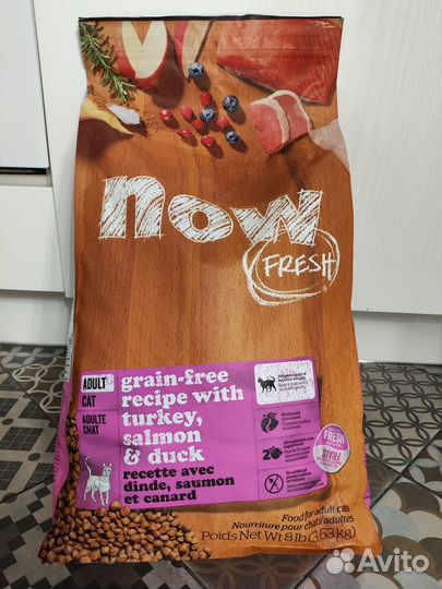 Сухой корм now fresh для взрослых кошек